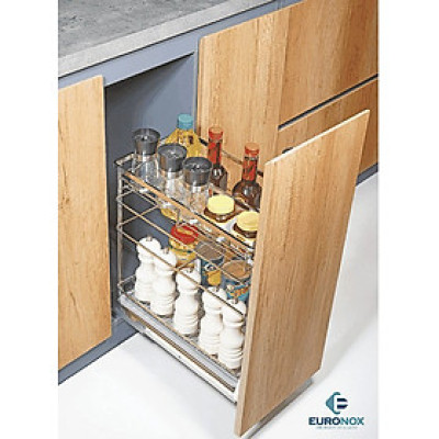 Giá chai lọ đa năng nan dẹt 3 tầng Inox SUS304HL 3-Shelf Multi-Purpose Flat-bar Bottle Rack of Stainless Steel SUS304HL