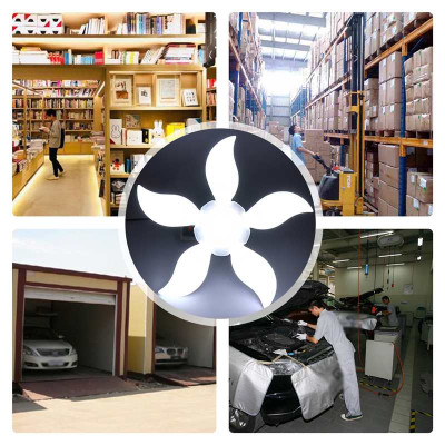 Bóng Đèn Led Hình 5 Cánh Quạt 75W Led Bulb, Đèn Led 5 Cánh Hoa Ánh Sáng Trắng Tiết Kiệm Điện, đèn treo chui điện xoay E27