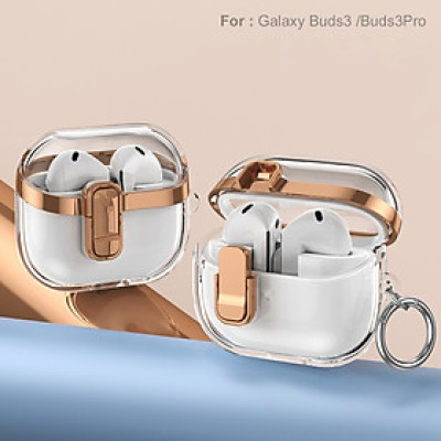 Bao Case Ốp Viền Mạ Có Khóa Chống Thất Lạc Rơi Tai Nghe cho Samsung Galaxy Buds 3 / Buds 3 Pro - Hàng Chính Hãng
