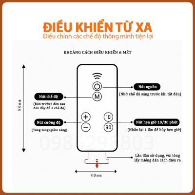 Đèn ngủ Oval cắm điện 10 cấp độ sáng có remote - đèn ngủ thông minh - hẹn giờ - 2 cổng USB sạc nhanh mới 2021 