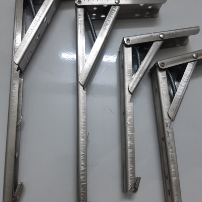 BẢN LỀ GẤP GỌN - INOX NGUYÊN CHẤT- 20, 25, 30, 35, 40CM - CHỤI LỰC  80KG