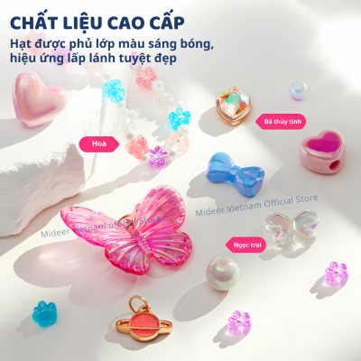 Vòng cổ vòng tay cho bé gái kèm charm lắc tay DIY Mideer Charm Bracelet Making Kit