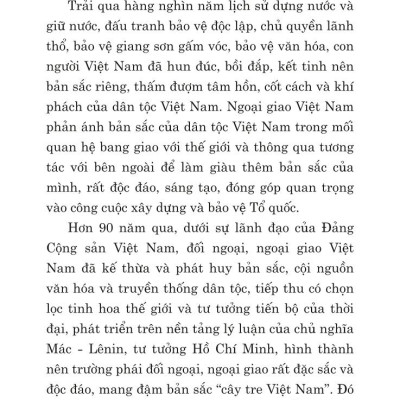 Kế thừa, phát huy truyền thống dân tộc, tư tưởng ngoại giao Hồ Chí Minh, quyết tâm xây dựng và phát triển nền đối ngoại, ngoại giao toàn diện, hiện đại, mang đậm bản sắc "cây tre Việt Nam