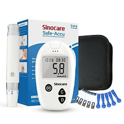 Trọn Bộ Máy Đo Tiểu Đường Tại Nhà Safe Accu – Kèm Que Đo Và Kim Thử Máu Dùng Tại Nhà
