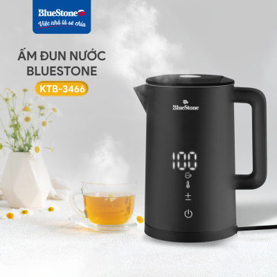 Ấm Đun Nước Siêu Tốc 2 Lớp BlueStone KTB-3466 (1.5 Lít - 1850-2200W ) - Nút cảm ứng - Đèn LED hiển thị nhiệt độ - Bảo hành 2 năm - Hàng chính hãng