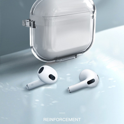 Vỏ Ốp Case Bảo Vệ TPU Trong Suốt Kai Cho AIRPODS Pro Kèm móc treo_ Hàng Chính Hãng