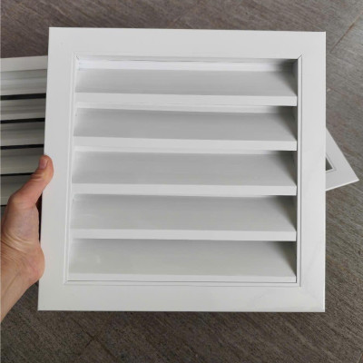 Cửa gió chớp nan Z 300x300mm kèm lưới chắn côn trùng lắp ngoài trời tránh hắt mưa