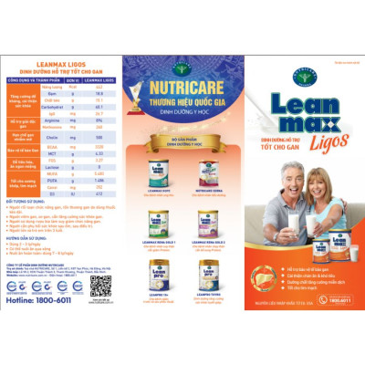 Sữa Lean Max Dùng Để Bổ Sung Dinh Dưỡng Cho Người Bị Viêm Gan