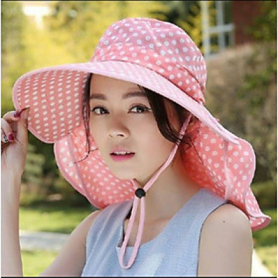 Mũ nón rộng vành chống nắng UV thoáng mát sành điệu khẩu trang che nắng dona240103