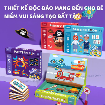 Xếp Hình Nam Châm Mideer Magenetic Game, Bộ đồ Chơi Tư Duy Trí Tuệ Cho Bé 2 3 4 5 Tuổi