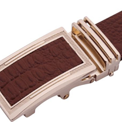 Thắt Lưng Nam Da Thật Vân Cá Sấu Huy Hoàng HT4115 (120 x 3.5 cm) - Nâu