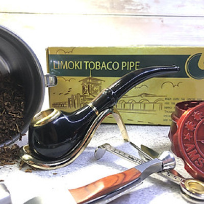 Tẩu Thuốc Limoki Bằng Sừng Trâu Đen Cao Cấp – Mã TTLCC-05