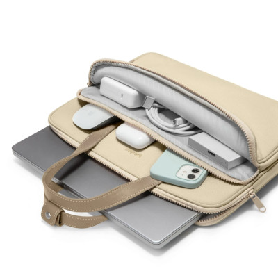 TOMTOC (USA) PREMIUM THEHER SHOULDER BAG13”/14”- H22C1 - Hàng chính hãng