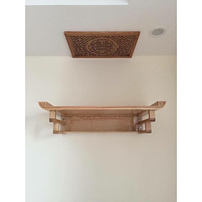 Bộ bàn thờ chung cư bằng gỗ sồi kt 89cm + ám khói 