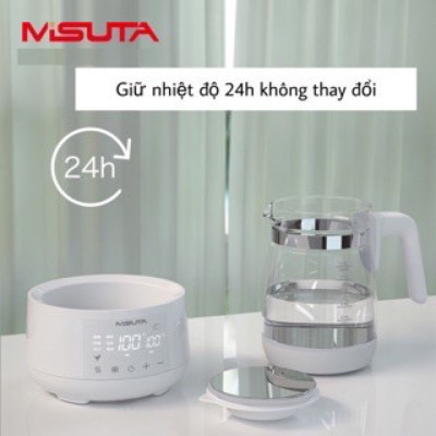 Máy hâm nước pha sữa, đun nước Misuta Anh Lam Store cao cấp 2023 có điều chỉnh và giữ nhiệt độ liên tục thông minh - Hàng chính hãng