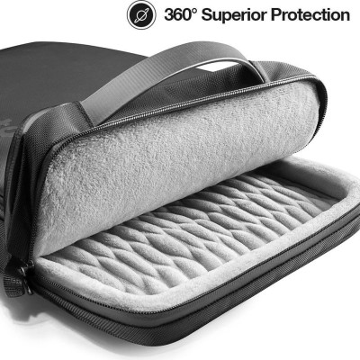 TÚI ĐEO CHÉO TOMTOC H14 (USA) URBAN CODURA SHOULDER BAGS FOR MACBOOK, LAPTOP, TABLET... 15.4″ BLACK - HÀNG CHÍNH HÃNG