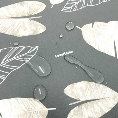 Ga chống thấm Cotton LoveMama chống thấm nước Họa tiết lá xám