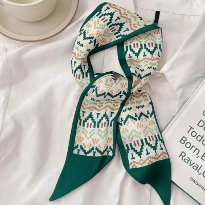 Ruy băng lụa turban cột tóc, khăn quàng cổ lụa, dây buộc tóc dành cho nữ phong cách Hàn Quốc