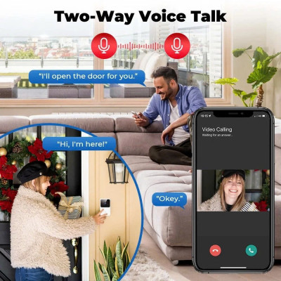 Camera Chuôjng Cửa Tự Động Z30 Trải Nghiệm Thông Minh:  - Gọi Video Báo Hình Ảnh và Tín Hiệu Điện Thoại, Độ An Toàn Tuyệt Vời, ĐÈN TRANG TRÍ 