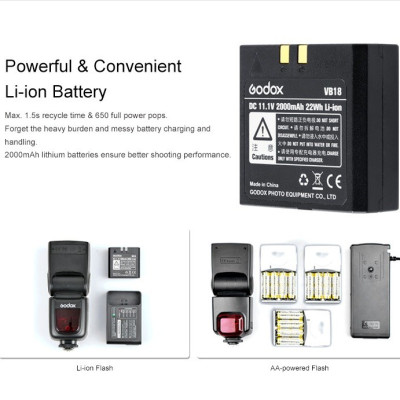 Pin VB18 cho đèn Flash Godox V860II hàng chính hãng.