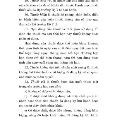 Luật Dược năm 2016 ( Sửa đổi, bổ sung năm 2018,2024)