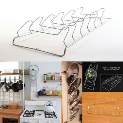 Giá Treo Vung Xoong Nồi Inox Chống Rỉ 6 Tầng, 7 Tầng (Chất Lượng Cao, Giá Siêu Tốt) - HÀNG CHÍNH HÃNG MINIIN