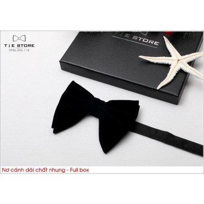 Nơ Đeo Cổ Nam Chú Rể, Nơ Nam Đẹp, Nơ MC Ca Sỹ -  Full box - Nơ cánh dài chất nhung
