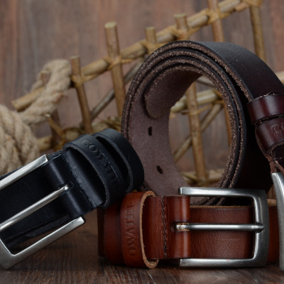 Thắt Lưng Da Bò Chính hãng COWATHER XF018 Nâu Vàng