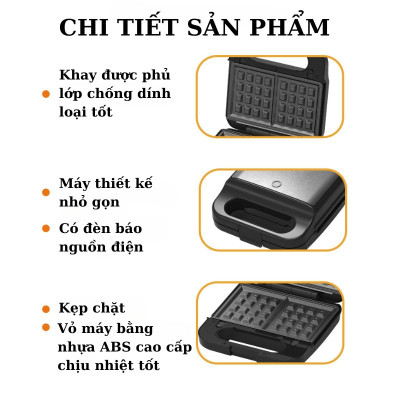 Máy kẹp nướng bánh mì đa năng 3IN1 SOKANY SK-08078 khay chống dính cao cấp dễ dàng vệ sinh, tiện dụng cho mọi gia đình - HÀNG CHÍNH HÃNG