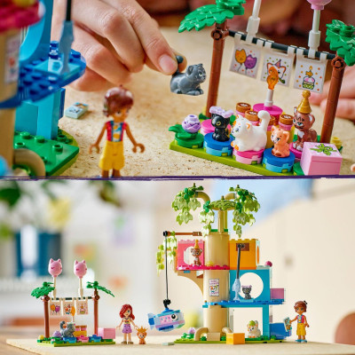 LEGO FRIENDS 42666 Đồ Chơi Lắp Ráp Nhà Cây Và Bữa Tiệc Sinh Nhật Mèo Con (321 chi tiết)