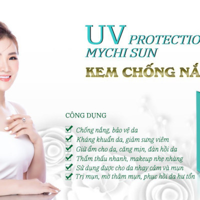Kem chống nắng Mychi Sun dưỡng trắng da nâng tông dùng cho mọi loại da