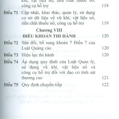 Luật Quản Lý, Sử Dụng Vu Khí, Vật Liệu Nổ Và Công Cụ Hỗ Trợ Năm 2024