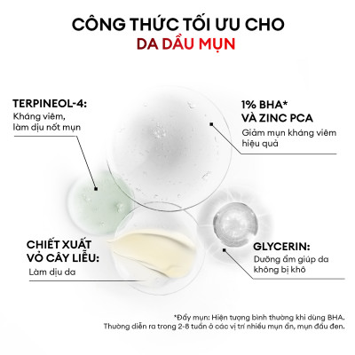 Bộ serum Men Stay Simplicity giảm mụn, làm dịu, sáng da, mờ thâm, thu nhỏ lỗ chân lông cho nam Niacinamide 5% + Zinc PCA 1% 2x30ml