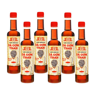 Nước mắm nhỉ cá cơm than Làng Chài Xưa (Thùng 6 chai ) chai nhựa cao cấp 525ml/chai Đặc Biệt Thanh Dịu An toàn