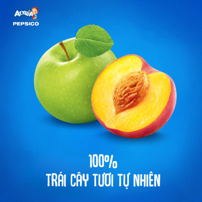 Thùng 10 Gói Trái cây nghiền vị táo và đào Agusha 90g/gói dành cho bé từ 5 tháng trở lên