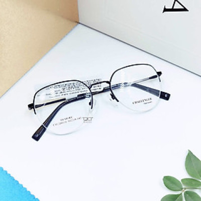 Gọng kính nam nữ, gọng nữa khung, nhẹ, thời trang Hàn Quốc, chính hãng Challenger CM220010
