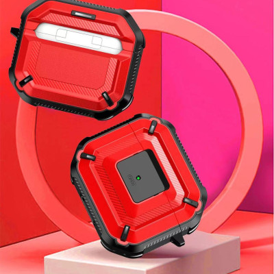 Bao Case Chống Shock Armor cho Airpods Pro / AirPods 3 / Airpods Pro 2 Có Khóa Chống Thất Lạc Rơi Tai Nghe - Hàng Chính Hãng