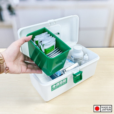 Hộp đựng thuốc & dụng cụ y tế Fudo Giken, thiết kế làm 2 ngăn dễ dàng phân chia đồ - nội địa Nhật Bản 