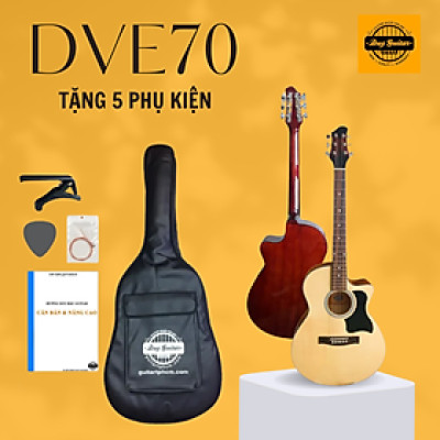 Đàn Guitar Acoustic DVE70 - Màu Gỗ