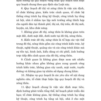 Luật quy hoạch đô thị và nông thôn năm 2024