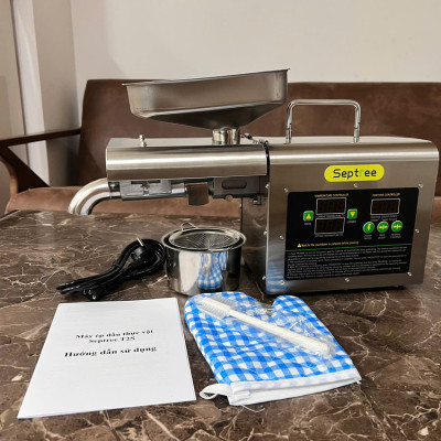 Máy ép dầu ăn thực vật chuyên dụng gia đình thương hiệu Septree T2S công suất 1000W - Trục ép dài 236mm - Hàng chính hãng (Bảo Hành 12 Tháng)