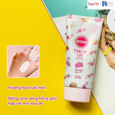 Kem Chống Nắng, Chống Nước Và Nâng Tone Kose Suncut Nhật Bản Bảo Vệ Da Khỏi Tia UV, Bụi Mịn SPF50+ PA++++ 100g, 80g, 60g
