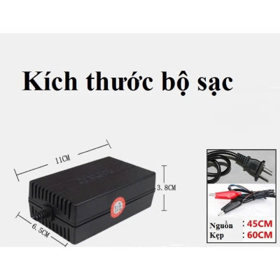 Sạc Ắc Quy Xe Máy Thông Minh 12v: Tự Ngắt Khi Đầy, Điều Chỉnh Dòng Sạc 3 Giai Đoạn