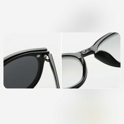 Bộ Kính Mắt Tròn 5 Tròng Cận Râm Nhiều Tròng Gọng Nhựa Đa Năng 6in1