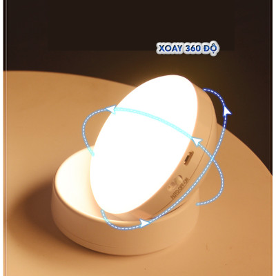 Đèn LED cảm ứng, cảm biến thông minh không dây, Pin sạc, nhận diện người có nam châm gắn tường xoay 360 độ làm đèn học, cho phòng ngủ, nhà vệ sinh, cho tủ quần áo, cầu thang, ban công, hành lang - MH2011