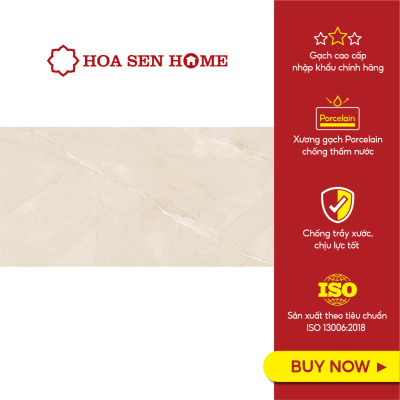 Gạch lát nền granite LUSTRA INSPA0601200029 màu kem nhạt, vân đá tự nhiên, gạch 1 face, độ dày 9.4mm, kích thước 600mmx1200mm, thùng 2 viên - Hàng chính hãng