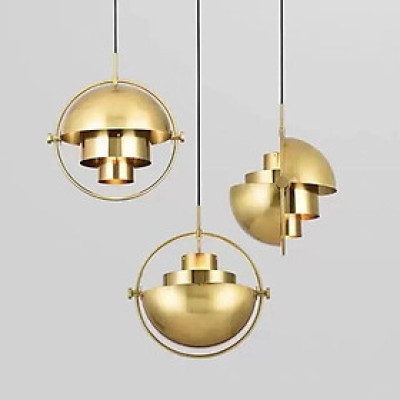 Đèn thả chao biến hình tô điểm bàn ăn,decor phòng khách,đèn thả đồng, thiết kế bên trong sang trọng