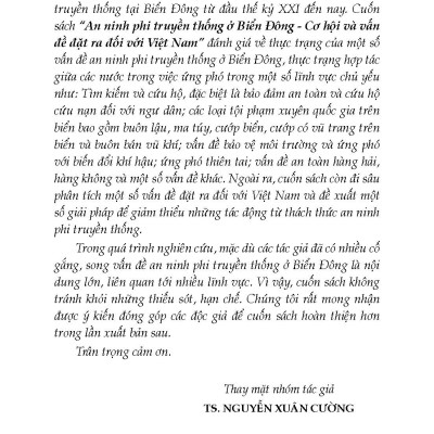 An Ninh Phi Truyền Thống Ở Biển Đông - Cơ Hội Và Vấn Đề Đặt Ra Đối Với Việt Nam