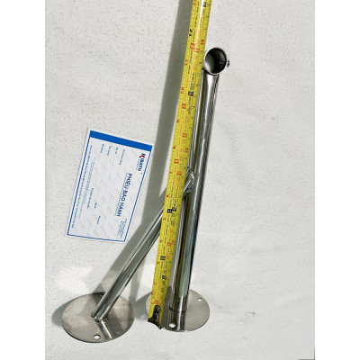 Bát Inox 304 Kibath Bắt Tường Chống Xệ  Chân Đỡ Ống, Chụp Inox Gắn Ống Treo Quần Áo KB-941