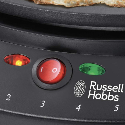 Máy làm bánh crepe, pancake điện Russell Hobbs, chống dính, điều chỉnh nhiệt độ, đèn báo hiệu - Hàng Chính Hãng Nhập khẩu Đức & EU